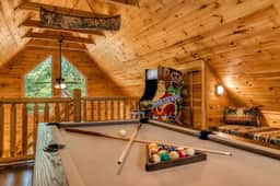 Cozy 3BR Cabin with Hot Tub, Pool Table & Arcade - Image 3