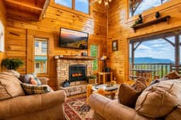 Luxe Smoky Mtn Log Cabin Hot Tub, Pool & Views - Image 5