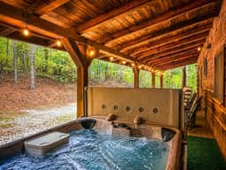 Mountaintop Log Cabin with Hot Tub, Pool & Fire Pit - Image 5