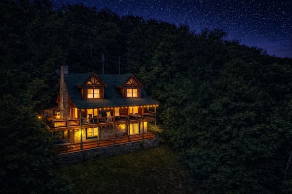 Luxury Smoky Mountain Cabin with Theater & Hot Tub - Image 1