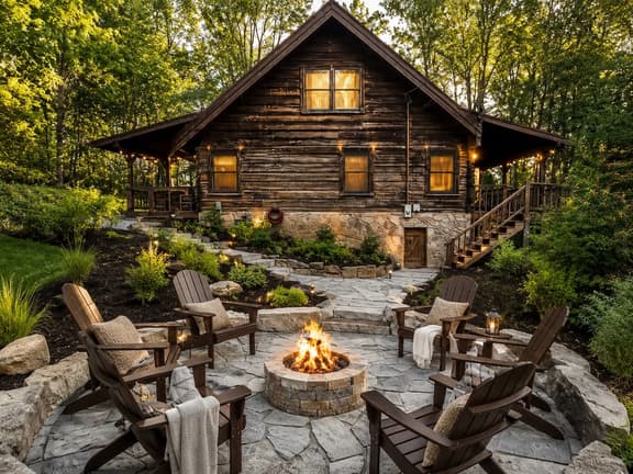 Mountaintop Log Cabin with Hot Tub, Pool & Fire Pit - Image 1